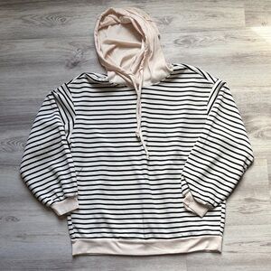 Striped Black & White Hoodie